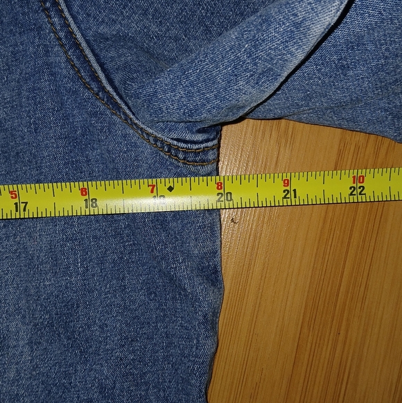 NWOT Diane Gilman Blue Denim Jacket with Red Floral Roses Embroidery Med Sequins - Picture 12 of 13